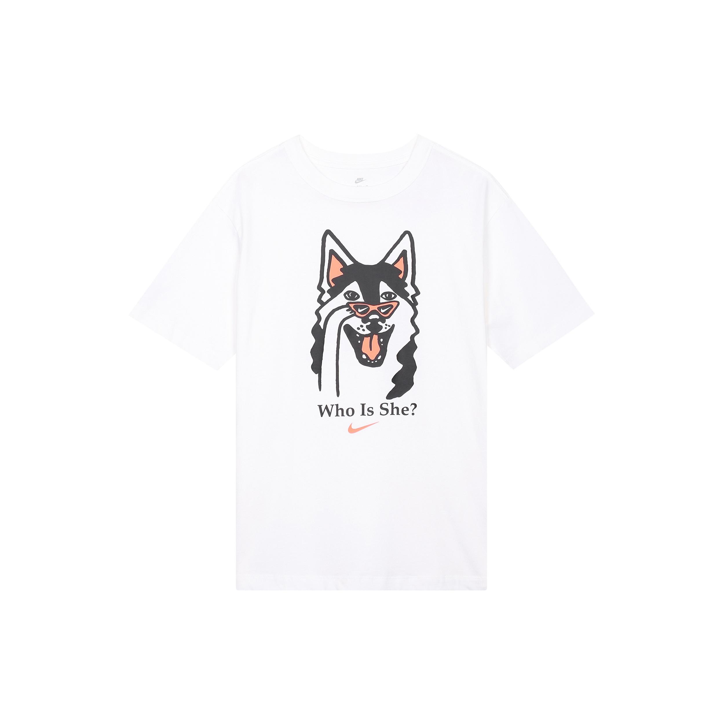 (WMNS) Nike AS W Nike Sportswear BF Tee Dog HBR White Women s DJ1846-100 L