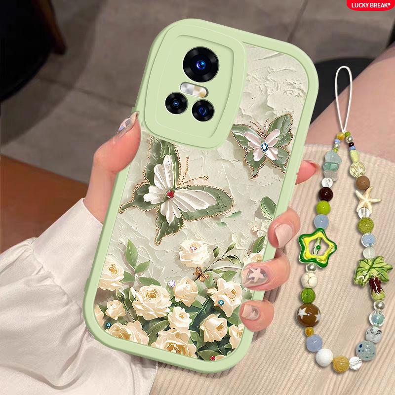 RealmeGTNeo3 Mobile Phone Case New Butterfly Rose All-inclusive Summer Internet Celebrity Silicone Anti-drop Soft Case