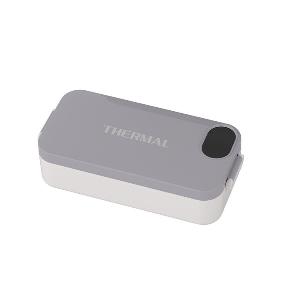 900ml Capacity Food Warmer Rechargeable Electric Heated Lunch Box USB Heated Lunch Box  Outdoors серый