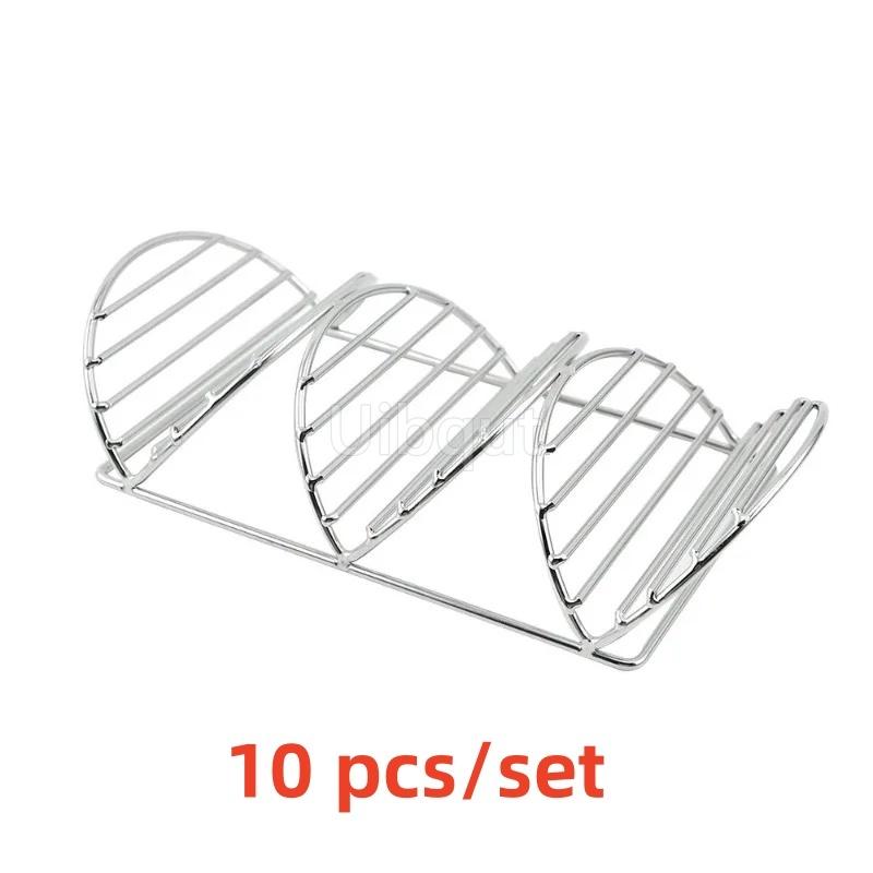 304 Stainless Steel Pancake Stand Mexican Corn Chicken Burrito fry basket pancake Taco Holder rack Stand V Shape Taco Holder