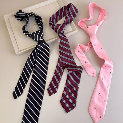 Fashion Korean Striped Tie Stripe Y2K Shirt Tie Decoration Long Retro Belt Accessories Students