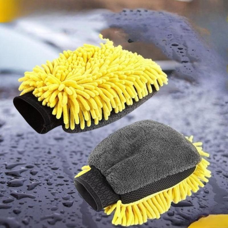 1-3 Stück Autowaschhandschuhe, Ultrafeine Faser Korallenmilbe Weich Kratzfest Autowäsche Multifunktionale Reinigungshandschuhe Reinigungswerkzeug