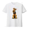 T-shirt con Stampa Welsh Terrier per Moda Casual vintage Lavato uomo abbigliamento designer Versatile Elasticizzato Morbido Unisex Traspirante