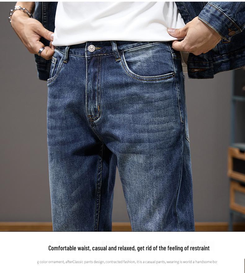 Traje Informal de Mezclilla para Hombre Otoño 2025 - Atractivo y Versátil, Conjunto Azul Completo con Etiqueta