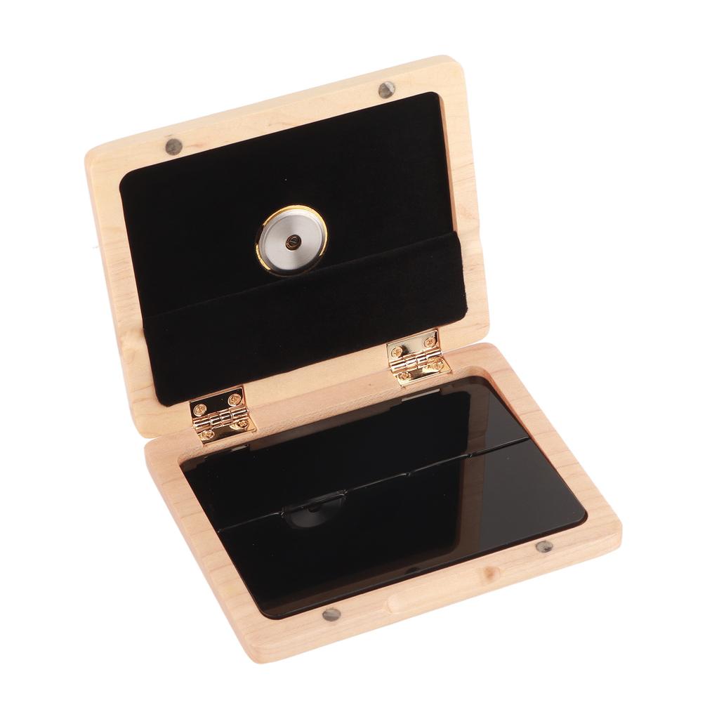 Saxophone Clarinet Reed Case Solid Wood 5 Reeds Holding Storing Box with HygrometerLog Color