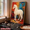 5D Pearl Art Majestic Horse Design DIY Rhinestone Painting Frameless Wall Decor Handmade Craft Gift for Home Bedroom Living Room