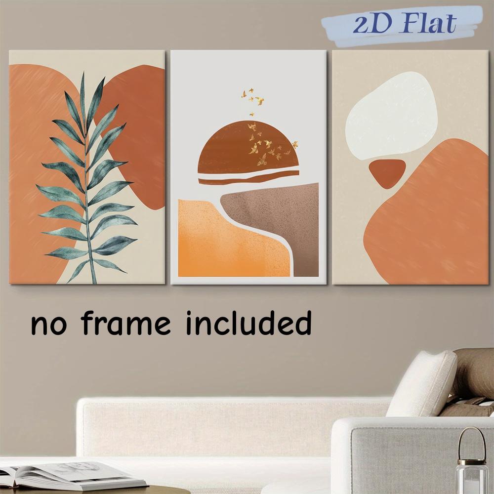 

3-piece set of modern minimalist tropical plant decoration paintings, Nordic style living room entrance wall decoration, abstrac (as the picture,20x30cm-3pcs)