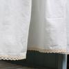 vctops Cotton Crochet Splicing Tier Curtains Tie Top Semi Sheer Cafe/Kitchen Curtains Rustic Short Curtain for Small Windows, 1 Panel (White,