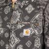 Carhartt WIP FW22 Detroit Jacket Classic Pattern Full Print Detroit Jacket Men Jacket Black I030763-0Y1-60