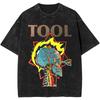 Koszulka Tool Band Lateralus Vintage Sprana Luźna Streetwear Męska Damska Letnia Krótki Rękaw Wygodna i Codzienna
