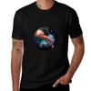 Magische Garnele im Weltall T-Shirt Basic Unifarbenes T-Shirt für Frühling und Sommer