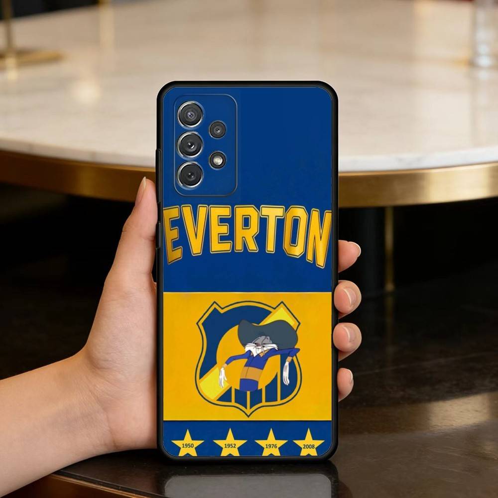 E-Everton De V-Vina Del Mar Soft Silicone Black Cover Phone Case For Samsung Galaxy A73,A72,A71,A70,A53,A52,A51