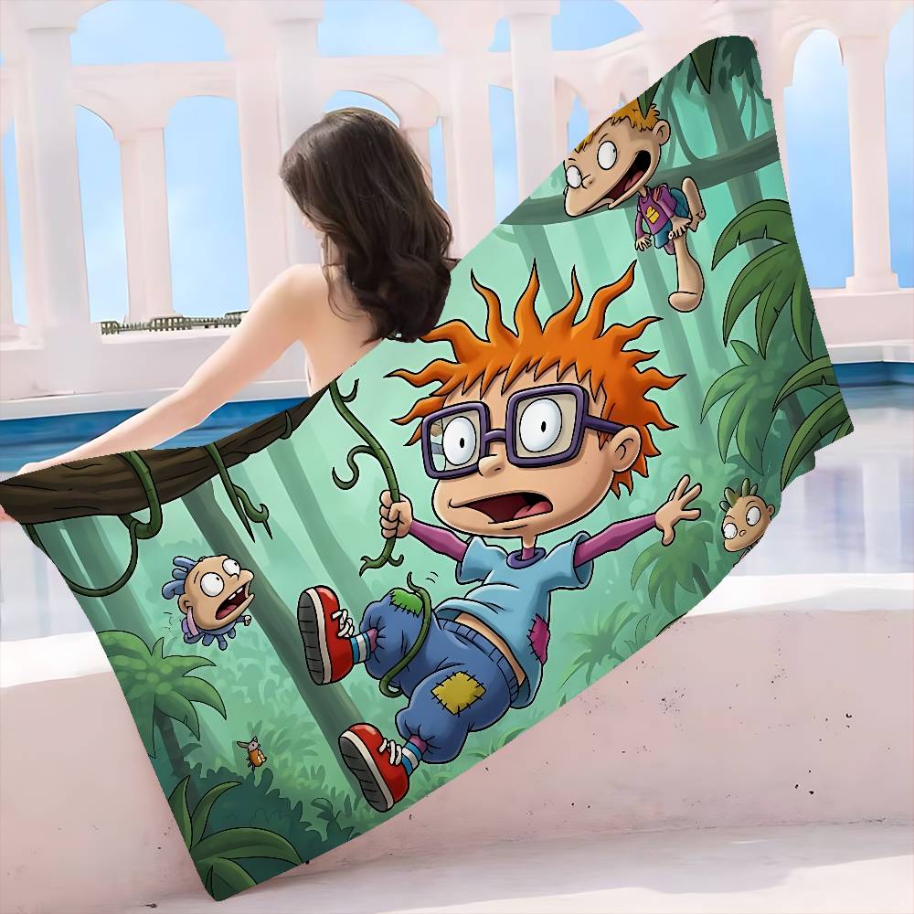 Cartoon R-Rugrat Microfiber Beach Towel Absorbent Quick dry Soft Yoga Swimming Resort Mountain Climbing Towel