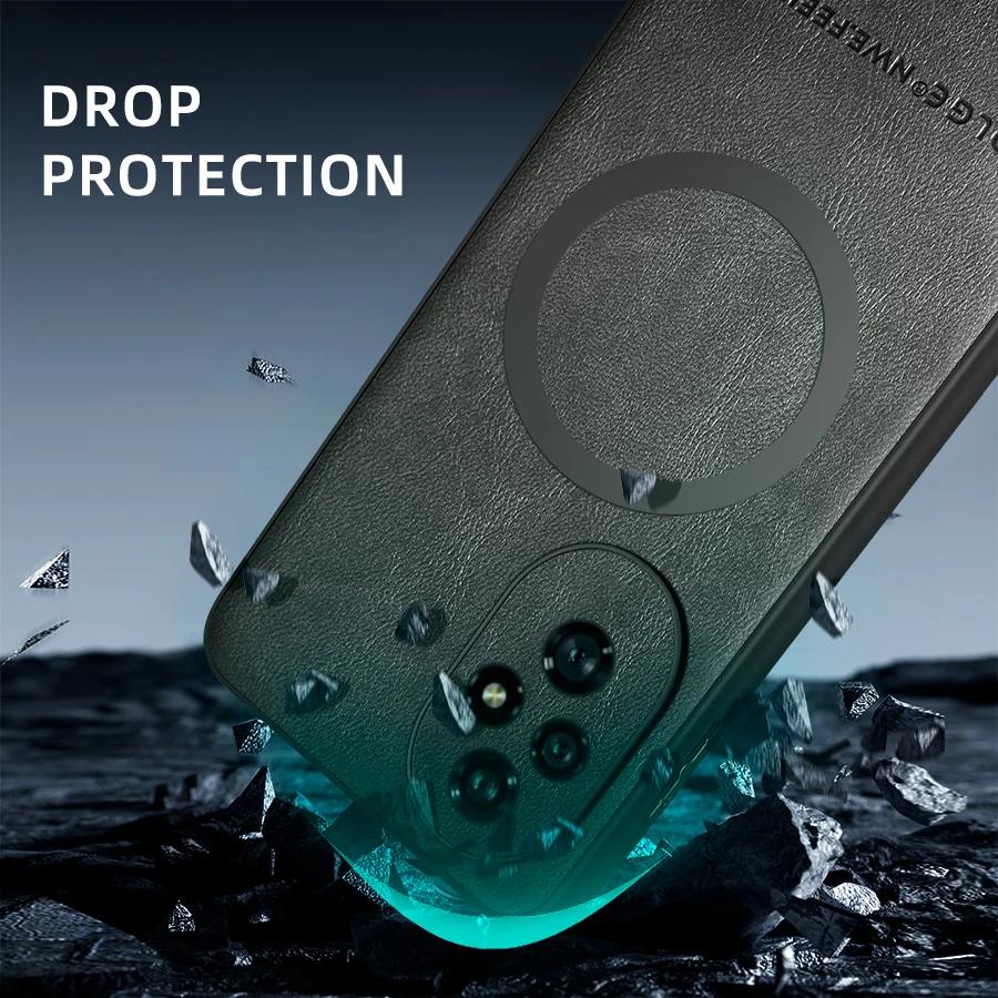 Magnetic Phone Case for Honor Magic 7 6 5 Pro Fuax Leather Cover for Honor 300 200 90 Lite 100 80 70 Pro Leather Protection Case
