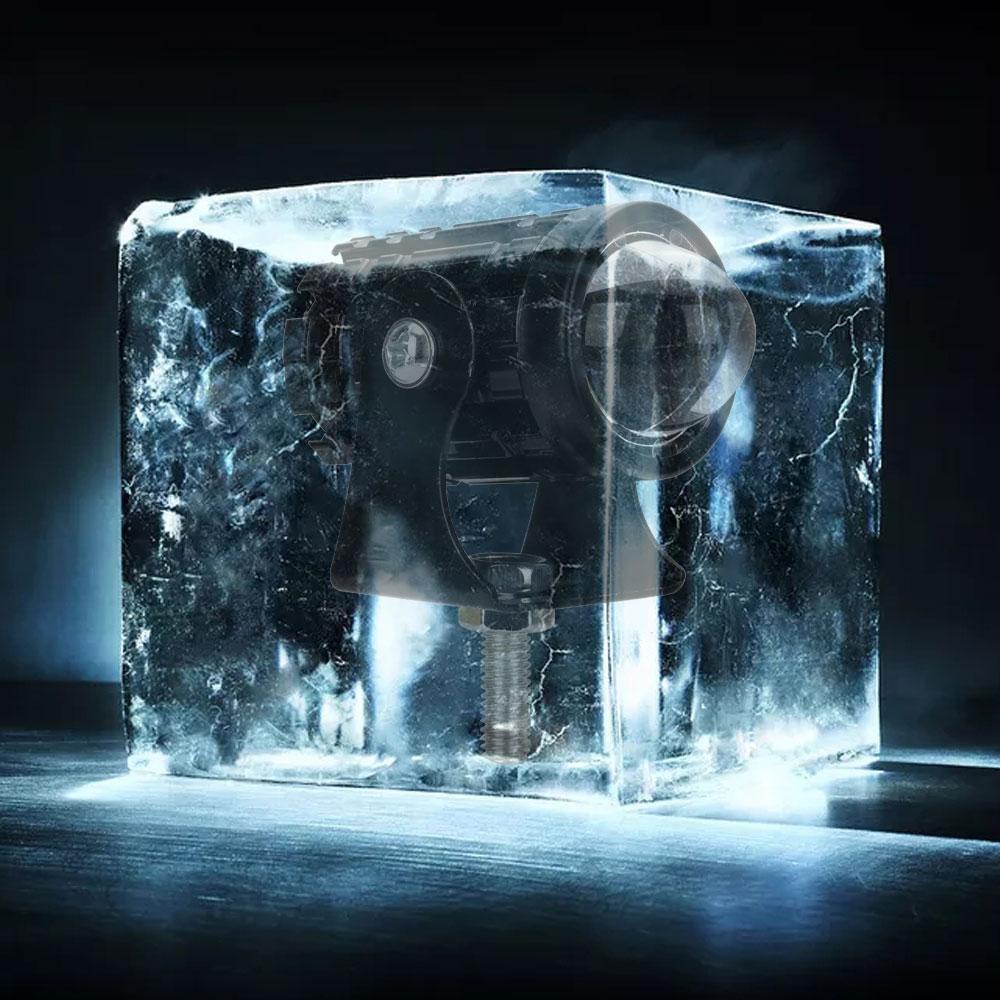 1PCS Mini Driving Light LED HeadLight Spotlight Dual Color for ATV ATV Scooter Driving Fog Lamp Motorbike Accessories