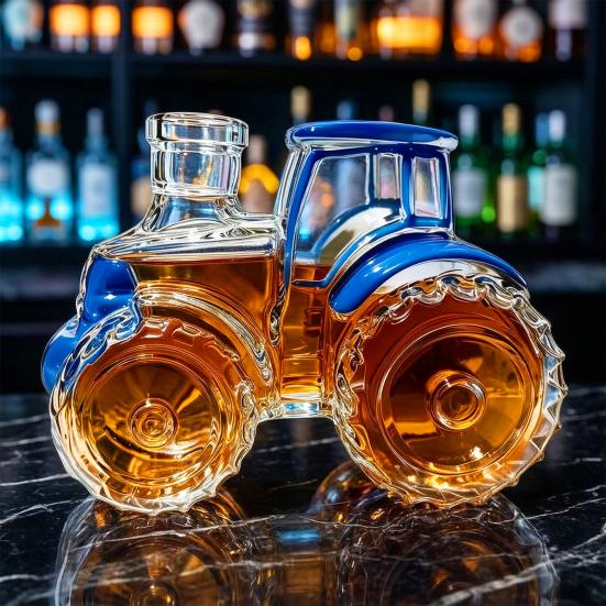 Butelka Whiskey w Kształcie Traktora, Pojemnik na Whiskey w Kształcie Pojazdu, Dekoracyjny Karafka do Wina Kieliszek Liquory do Domu Kuchni Baru