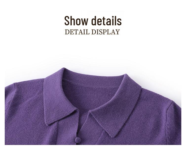 Luxurious Women's Pure Wool Turtleneck Sweater - Autumn/Winter Collection for Middle-aged Mothers