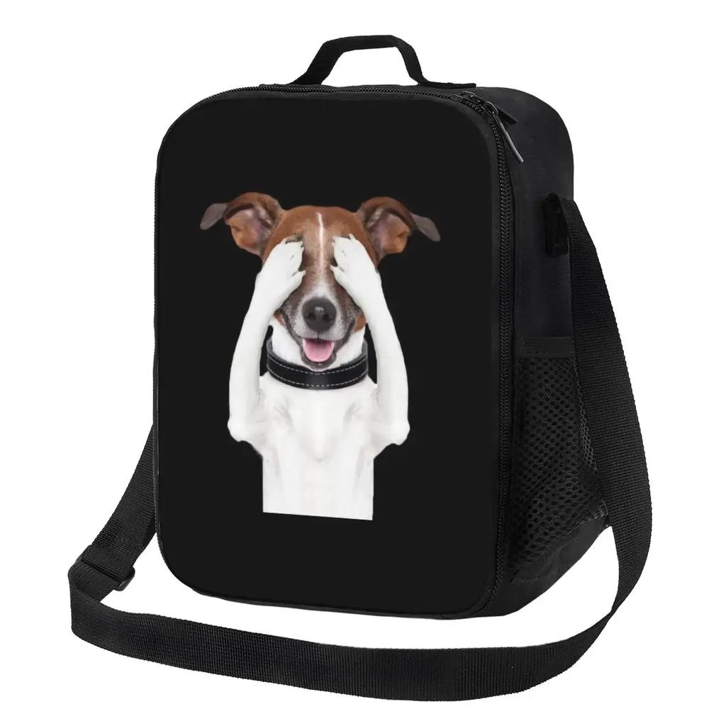 Jack Russell Terrier Dog With Pencil Portable Lunch Box Leakproof Animal Thermal Cooler Food Insulated Lunch Bag School Student