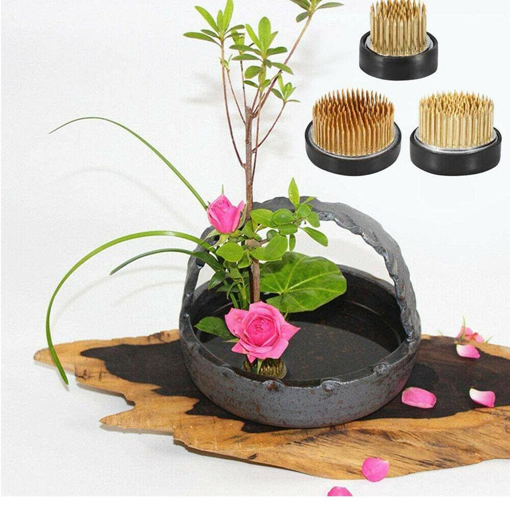 

Round Ikebana Flower Frog With Gasket Art Fixed Arranging Tool Rubber Base Holder Art Fixed Arranging Tool 23mm