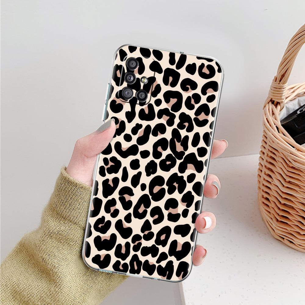Case For Samsung A15 A13 A35 A55 A51 A71 A41 A31 A21S A03S A05 A17 A23 A25 A33 A53 A73 5G A07 4G Cover Sexy Trendy Leopard Print