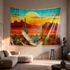 Desert landscape with cacti Digital printing polyester wall tapestry suitable for use living rooms bedrooms offices bars party