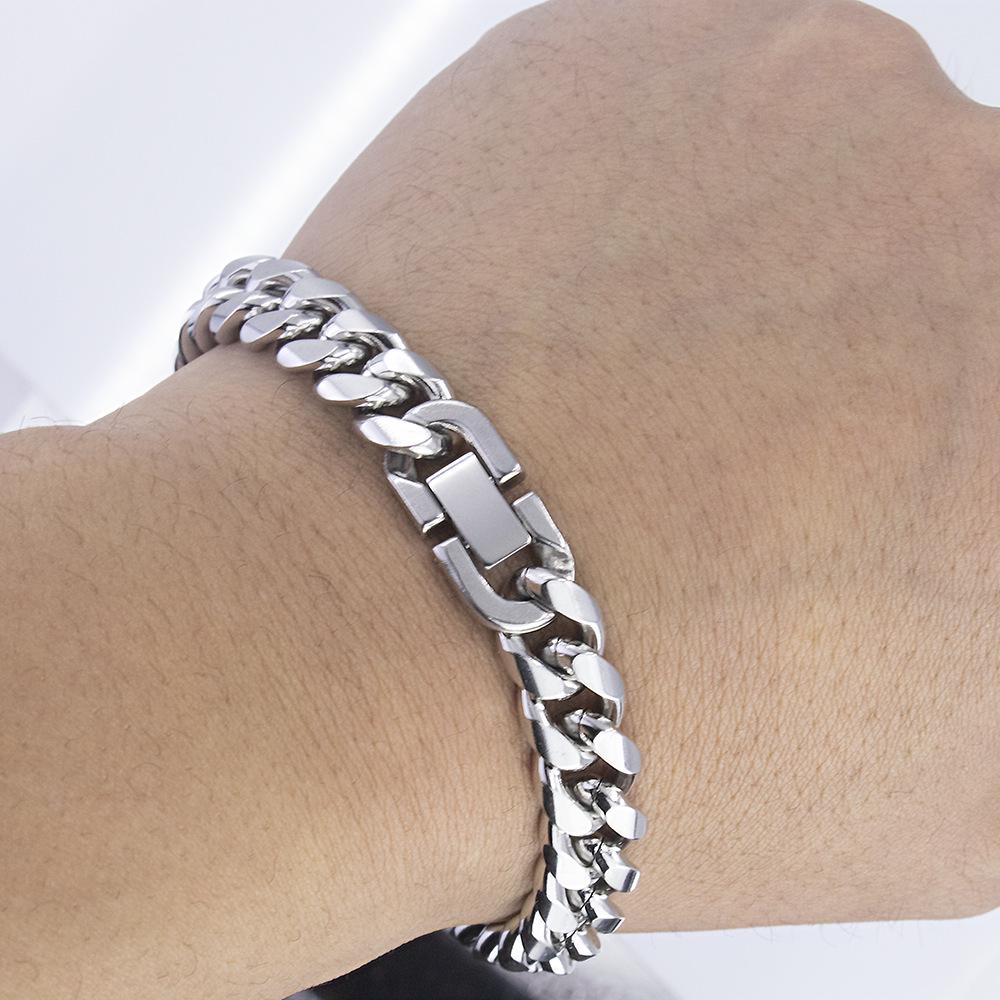 Men's Thick Stainless Steel Cuban Link Chain Bracelet/Necklace