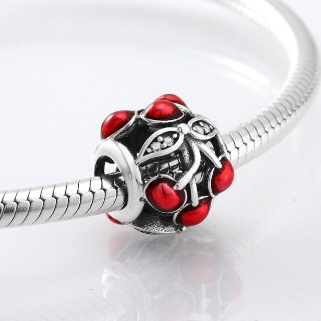 Perles fines en argent sterling 925 de forme ronde La famille est là où l'amour grandit Perles fines à faire soi-même adaptées aux bracelets à breloques originaux Fabrication de bijoux