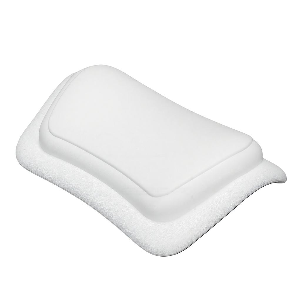Bath Pillow High Elastic Soft Relaxing Portable Bathtub Pillow for Arc Round Oval Tubs White Length 31cm Width 20cm