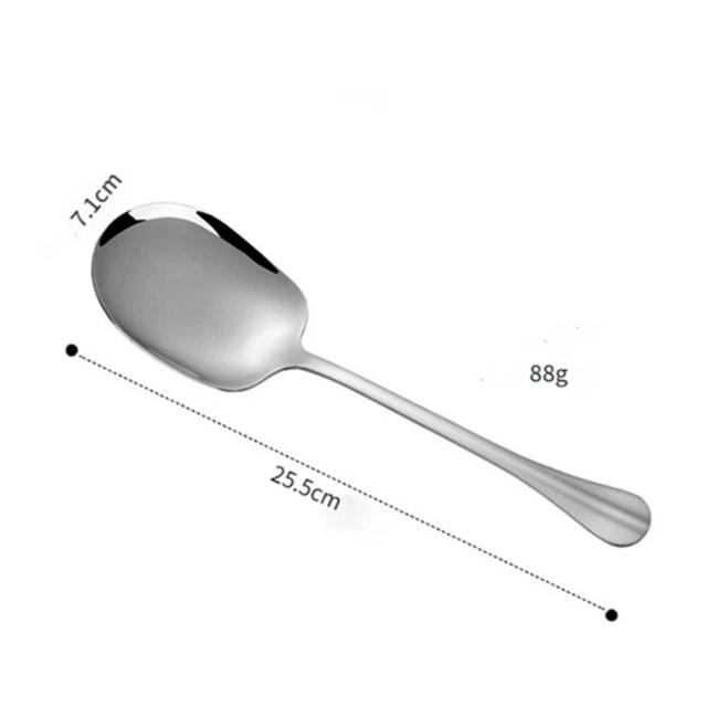 

Ложка сервировочная из нержавеющей стали Большая ложка для шведского стола для ресторана, отеля, столовой Прочная, нержавеющая, легко моется Ложка для общего пользования l