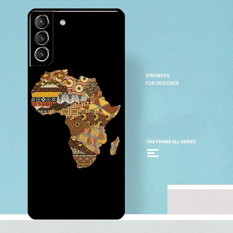 Africa Map Case For Samsung Galaxy S25 Ultra S20 S21 S22 S23 S24 Plus S9 S10 S24 FE S25 FE Phone Cover