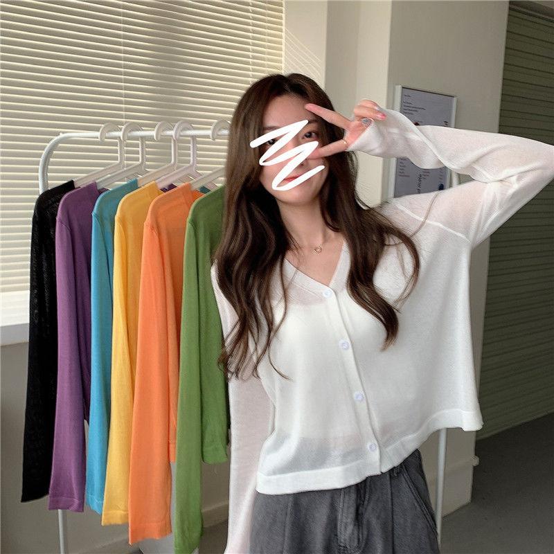 Buy Thin Type Sunscreen Air Conditioning Cardigan2022Summer New Korean