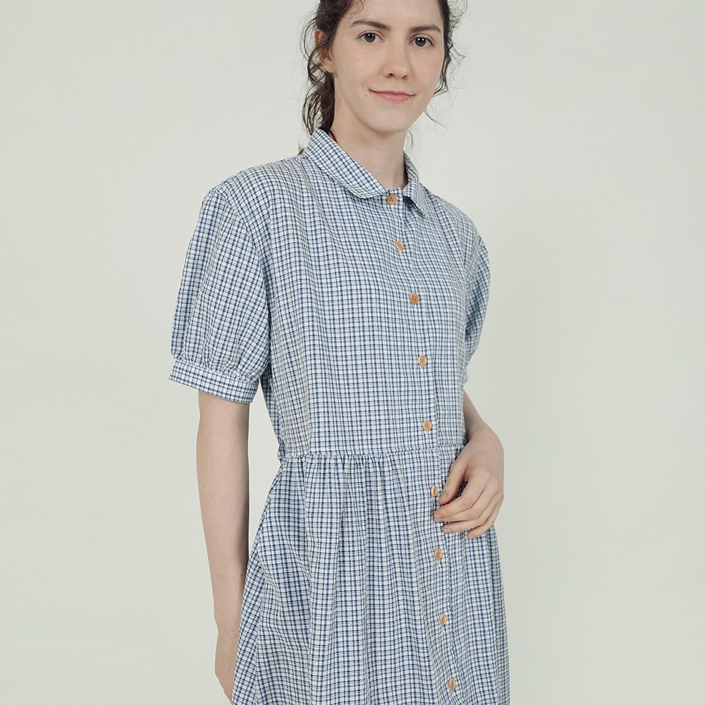 Chikita Shirt Dress Sleeveless + Belt (Check) Blue 252205Cbl