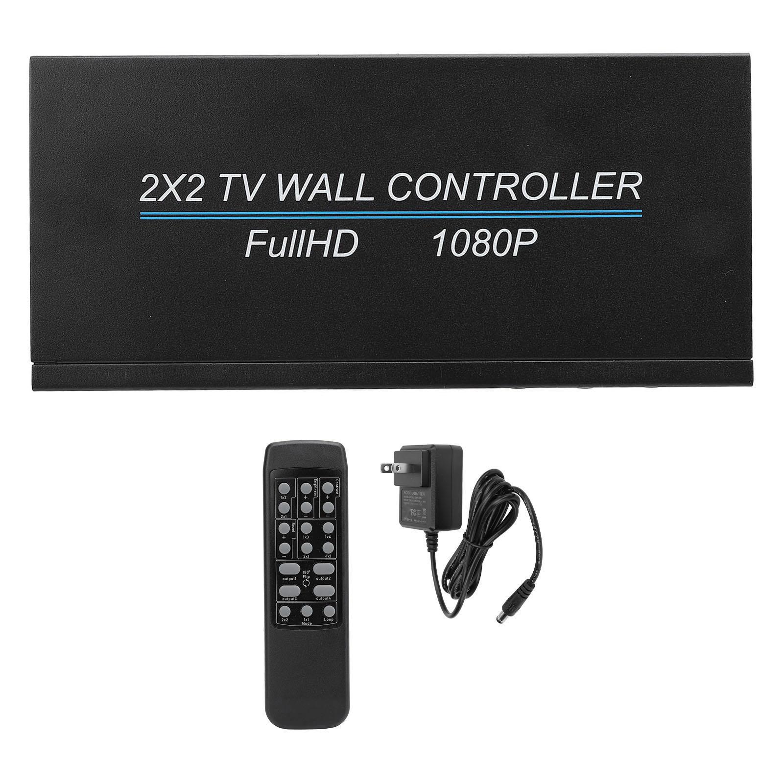 

Video Wall Controller 4K TV Wall Controller 8 Display Modes 12V Broad Compatibility 180 Degree Rotation Metal Iron for Office