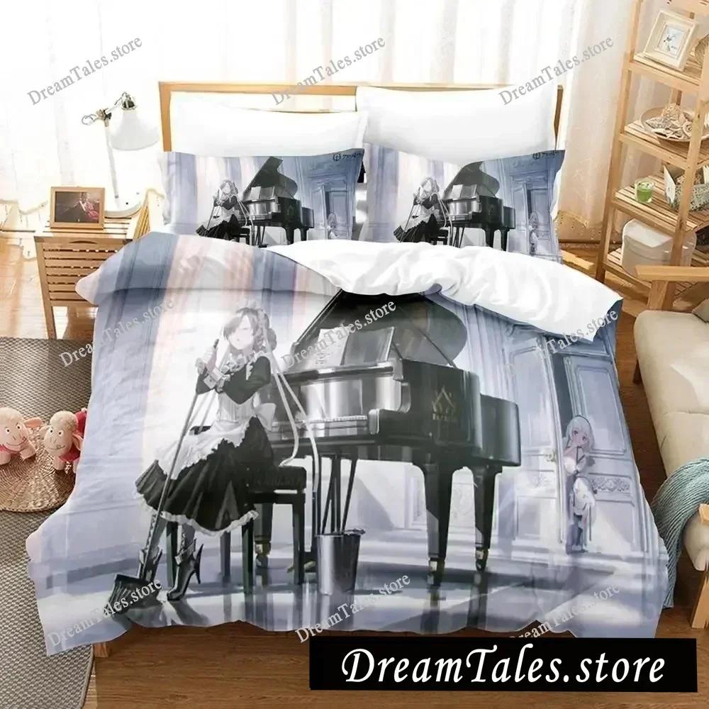 Azur Lane Luxury Bedding Set Japan Anime Cartoon Duvet Cover Set Comforter Bedspread Linen Twin Single Size Printed Home Textile