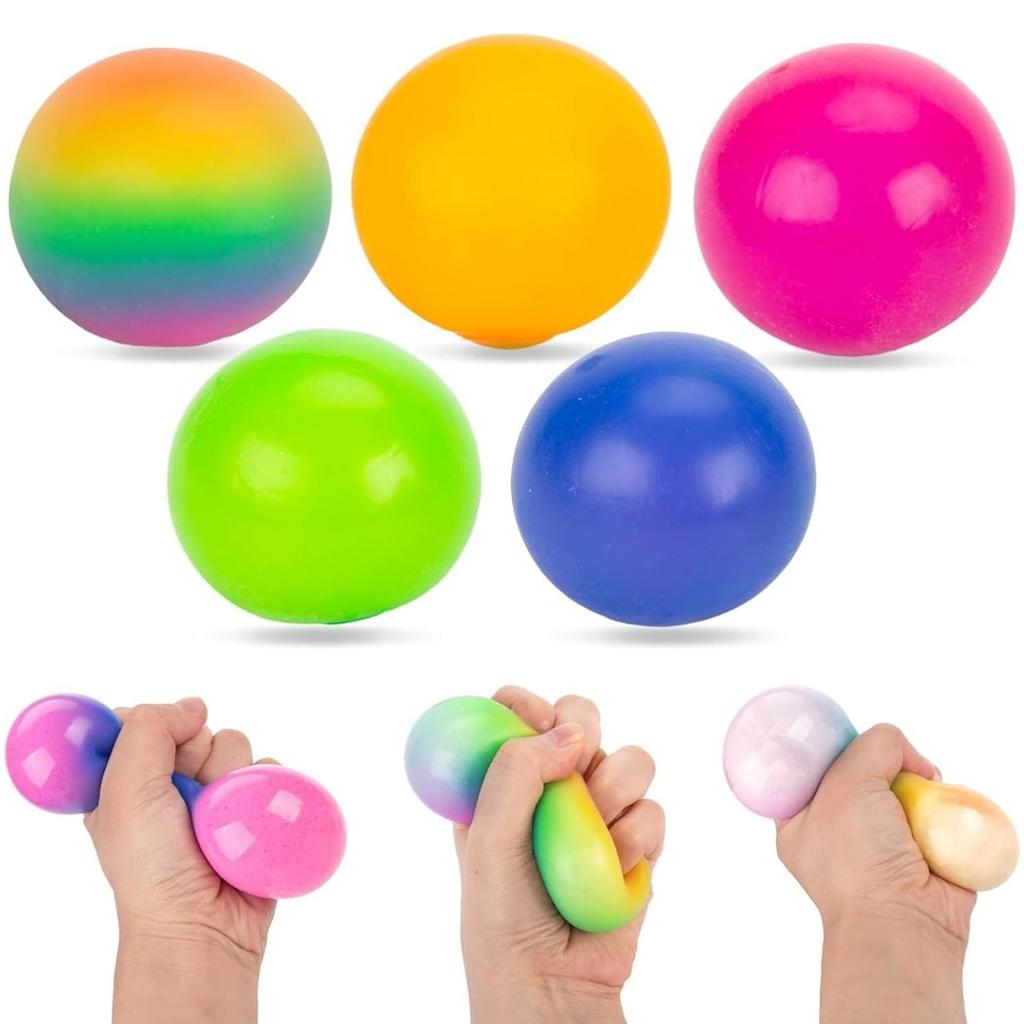Bolas Anti-Stress de Crescimento Lento Brinquedo Squishy para Crianças Adultos Brinquedo Fidget Sensorial Elástico para Alívio da Ansiedade e do Estresse Brinquedo Fidget Macio para Apertar