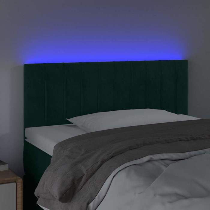 Maison Exclusive - Tête de lit à LED Vert foncé 100x5x78/88 cm Velours