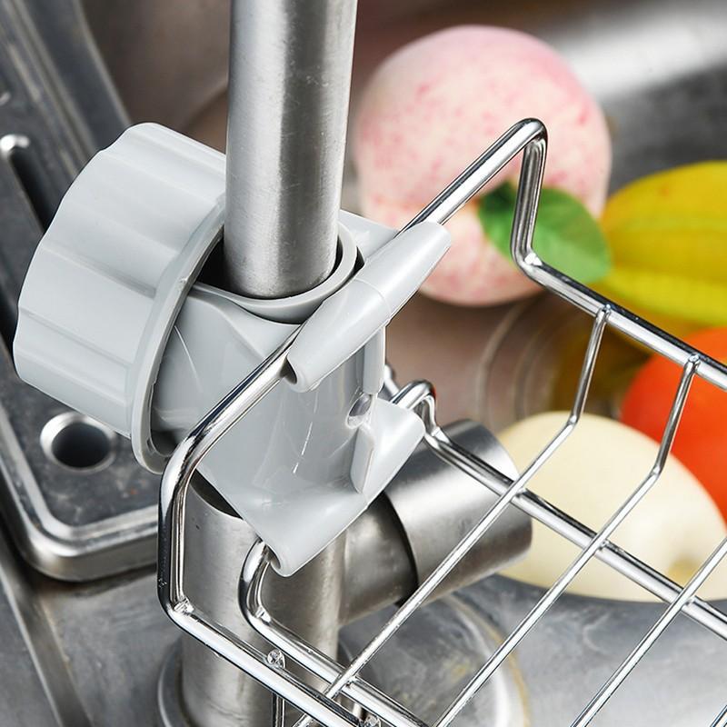Adjustable Kitchen Drainer Rack Steel Sponge Holder Storage Organizer Soap Dish Sink Faucet Drying Rack Bathroom Accessories