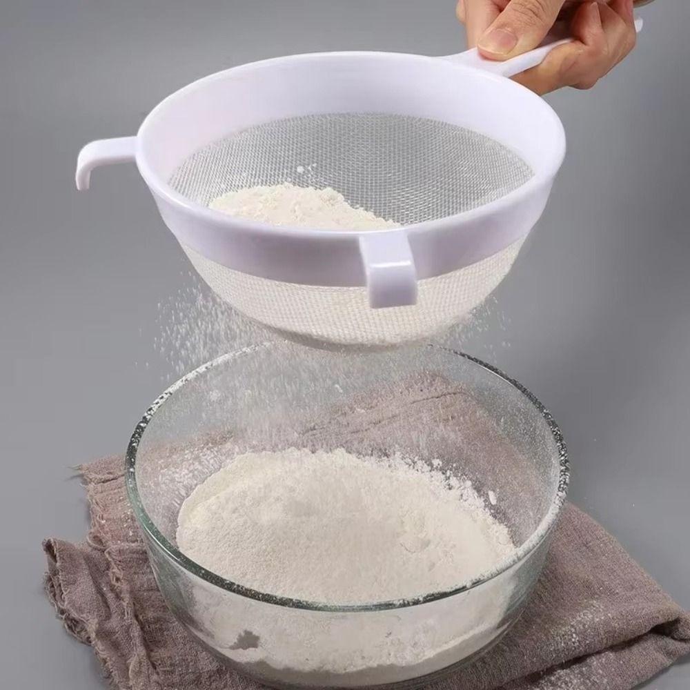 Durable Ultra Fine Mesh Mesh Strainer with Handle Mini Plastic Colander Yogurt Sieve Kitchen Use