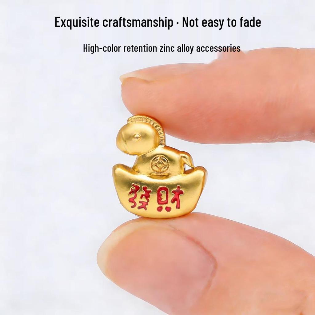 Year of the Horse High Color Retention Alloy Jewelry Accessories: Lucky Beaded Pendant Hand Rope Bracelet