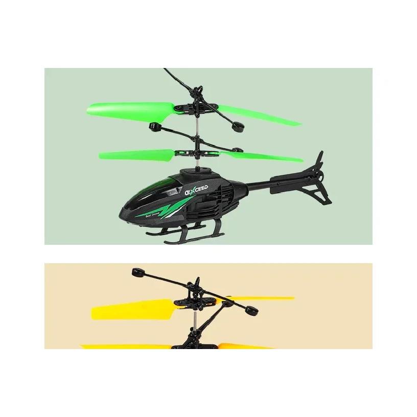 Rc Aircraft Remote Control Helicopter 2 Channel Gesture Control Suspension Helicopter Aircraft Model Toy with Light Toy for Boys