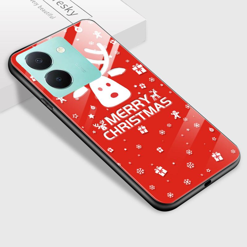 

Рождественская елка олень Лось чехол для телефона из закаленного стекла для Xiaomi Redmi TPU мягкий край противоударный чехол для смартфона Redmi Note 9T