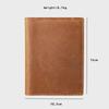 5504 Genuine Crazy Horse Leather Passport Wallet for Men and Women - Card Holder & Travel Accessory