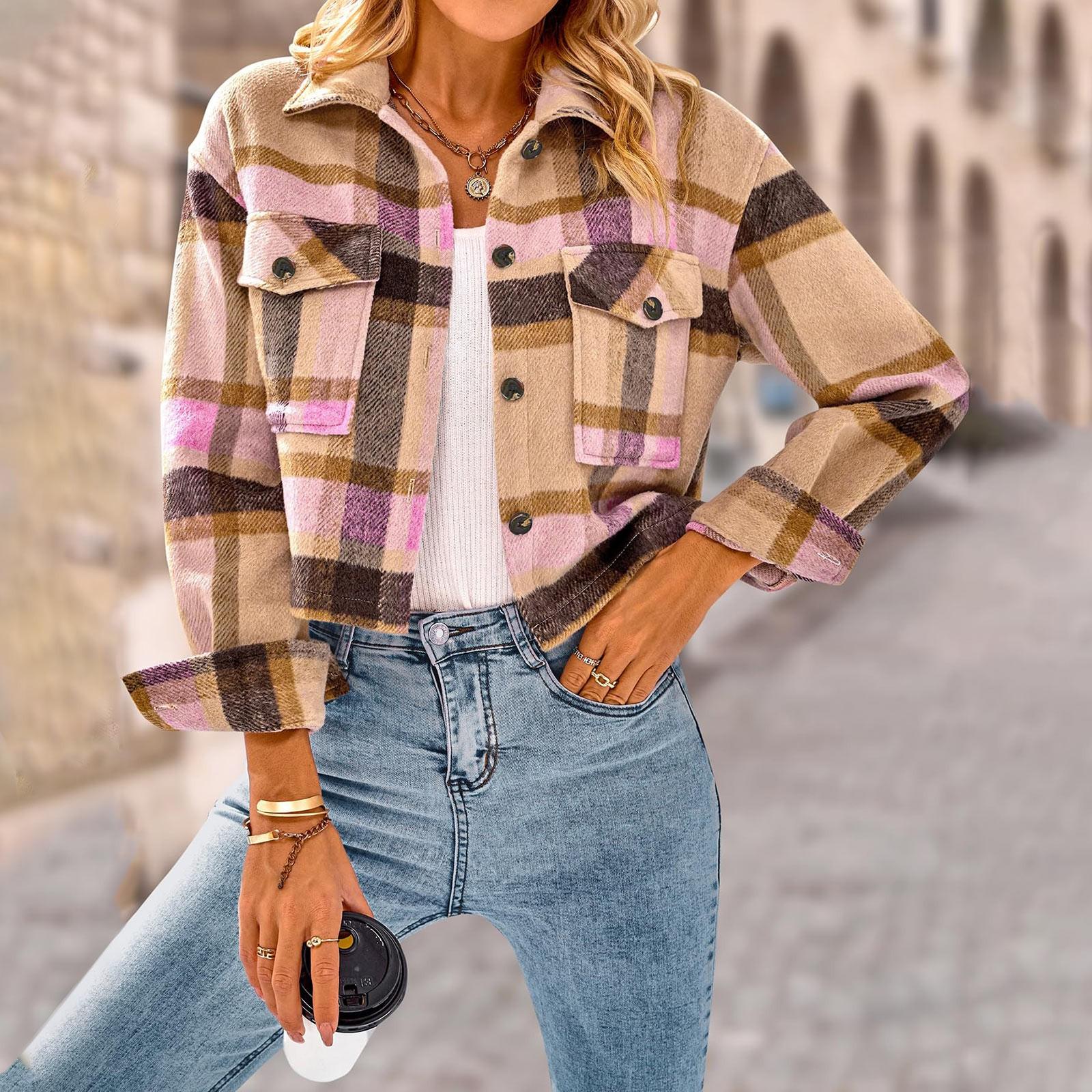 Женская повседневная модная однобортная куртка с карманом и лацканами — фото 5