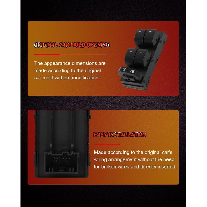 CCIYU Master Power Window Switch Front Left Driver Side Window Control Switch Fit 2009-2019 for Ford Flex 2010-2012 for Ford Taurus Replace OE