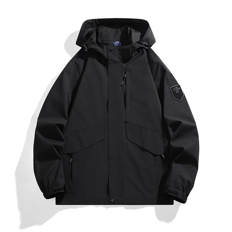 Neue Herren-Paarjacke mit Kapuze, wasserdicht, winddicht, Teenager