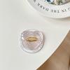 Transparent Solid Silver Foil Sequined Love Mobile Phone Airbag Bracket Telescopic Magnetic Magsafe Ring Grip Bracket