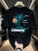 Men'S 200G 100% T-Shirt Featuring a Tropical Palm Tree And Bird Design | Patterned Tee for Men | Vintage And Reminiscent | Ideal for Summer Outdoor Ac