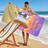 Name Custom We Bare Bears Cartoon Print Beach Towel, Large Soft Quick Dry Towel for Beach Camping Swimming