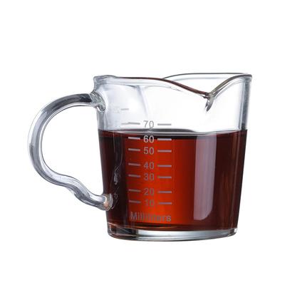 Double Mouth Milk Cup Coffee Milk Cup, Glass Coffee Cup Milk Cup Italian Glass Coffee Measuring Cup