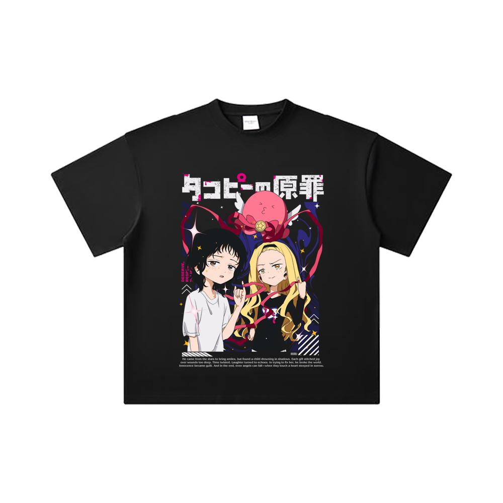 260 GSM Double Yarn 32 Count 100% Cotton Takopis Original Sin V1 Print Unisex Heavy Cotton T Shirt S разноцветный